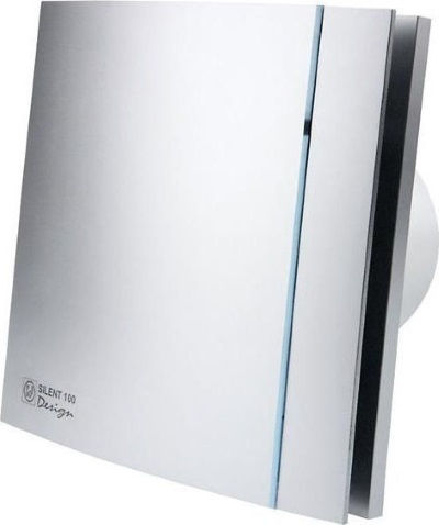 S&P Silent Design 100cz Ventilator de Perete pentru Baie 100mm Argintiu