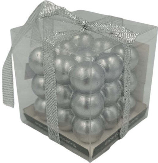 Коледна Метална Свещ Червена 6.5x6.5см