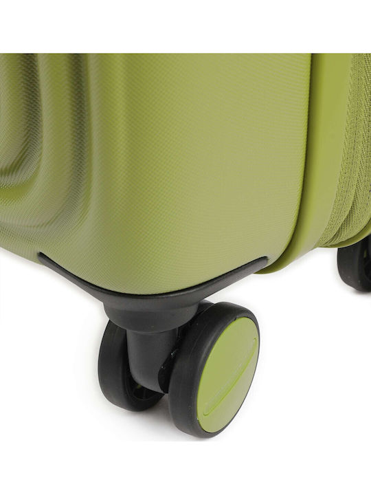 Mandarina Duck Logoduck+ Cabin Hard Travel Suitcase Winter Olive with 4 Wheels Height 55 cm