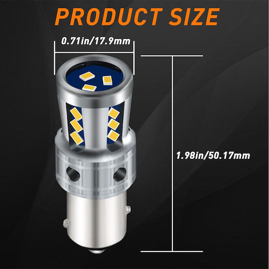 VenCore Лампи Камиона P21W Canbus LED 6000К Хладно бяло 8-48V 9W 1бр