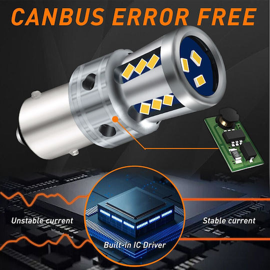 VenCore Лампи Камиона P21W Canbus LED 6000К Хладно бяло 8-48V 9W 1бр
