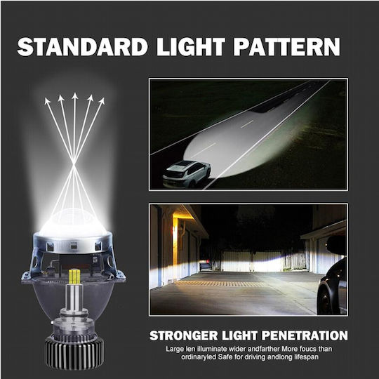 VenCore Car and Motorcycle Lamp H9 Canbus LED 6000K Cold White 12-24V 45W