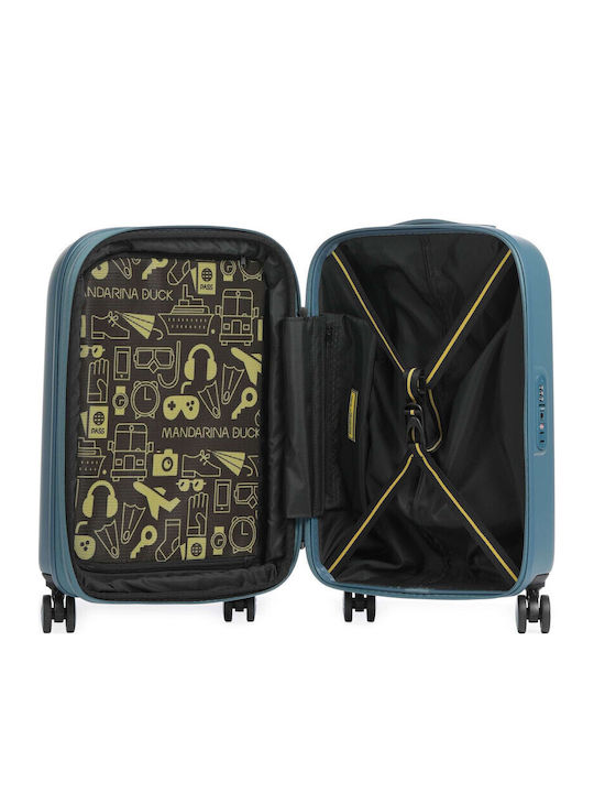 Mandarina Duck Logoduck+ Cabin Hard Tailor Blue Suitcase Height 55cm