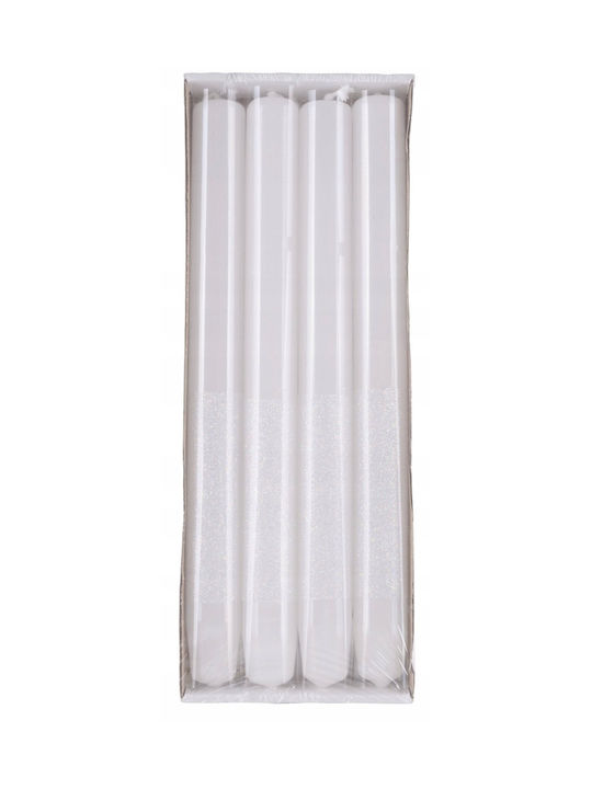 Donau Decorative White Candles 4 Pieces