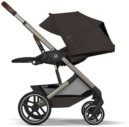 Cybex Balios S LUX Регулируема Бебешка Количка Подходяща За Новородено Chocolate Brown 11.7kg