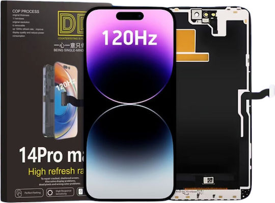 DD Audio OLED Екран със Сензорен Механизъм за iPhone 14 Pro Max (Черен)