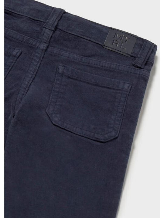 Mayoral Pantaloni pentru copii din catifea raiata albastri Fit Mayoral Pantaloni pentru copii din catifea raiata albastri Fit