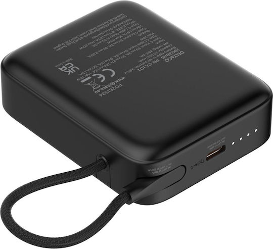Deltaco PB-CC101 Power Bank 10000mAh 20W με Θύρα USB-C Power Delivery Μαύρο