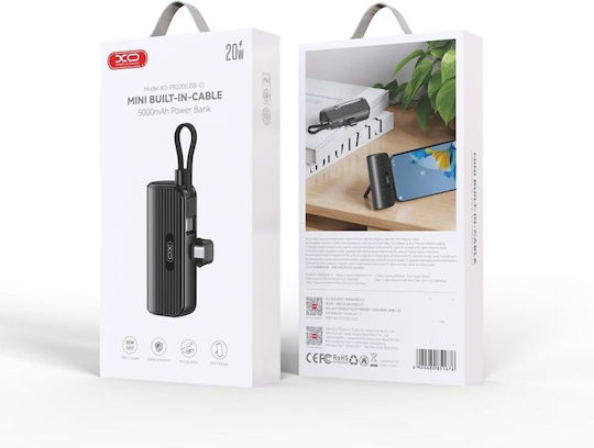 XO PR220 Type-C Out Power Bank 5000mAh 18W Black
