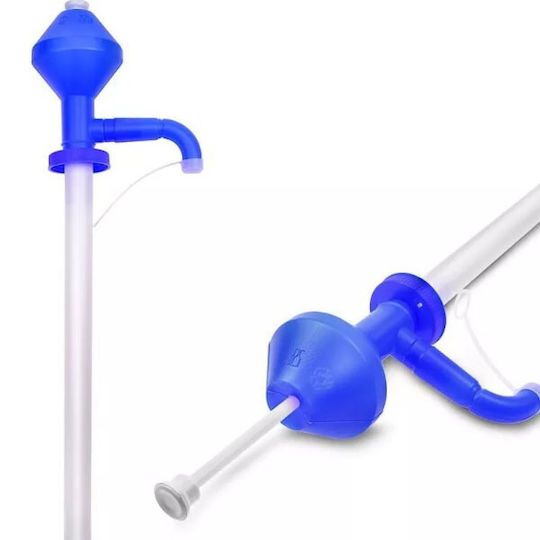 Handbetriebene Öl- und Wasserpumpe für die Küche aus Kunststoff Blau