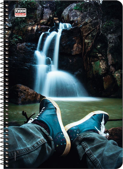 Typotrust Spiral Notebooks Ruled A4 120 Sheets 4 Subjects Illustration 8pcs (Μiscellaneous Designs/Colors)