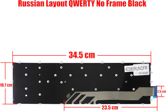 Russian Laptop Keyboard Dell G3 3500 3590 G5 5500 Se 5505 5587 1m83w 01m83w 0x1r2n X1r2n 0ggvth Ggvth 0kjfjt Kjfjt Pk131q03a05 Ru No Frame Black Code 40380runofr