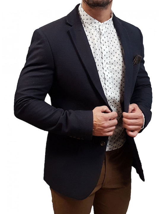 Men’s Jacket with Slim Fit Indigo