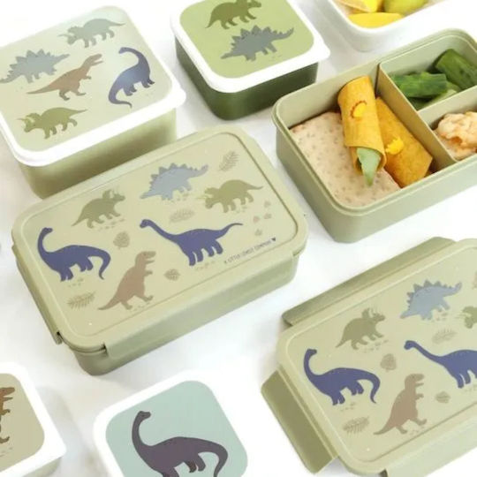 A Little Lovely Company Plastic Kids' Food Set Dinosaurs