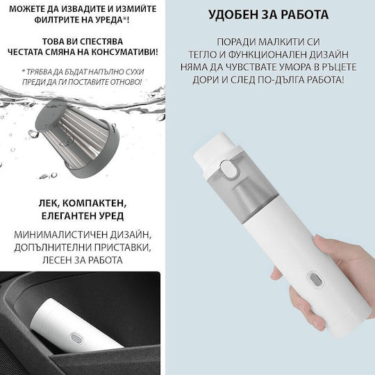 Xiaomi Lydsto H2 Edge Aspirator de mână reîncărcabil Alb