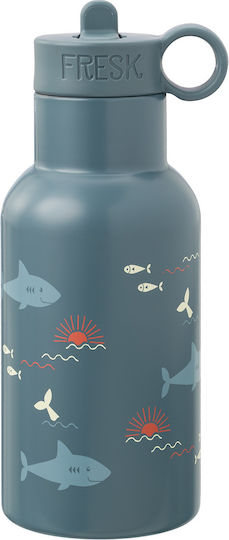 Kids Water Bottle Thermos Silicone with Straw Coffee 350ml
