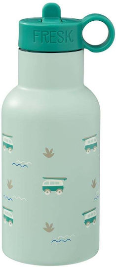 Kids Water Bottle Thermos Silicone with Straw Coffee 350ml