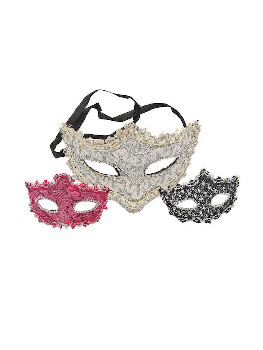 Venetian Lace Mask 15x10cm Purple