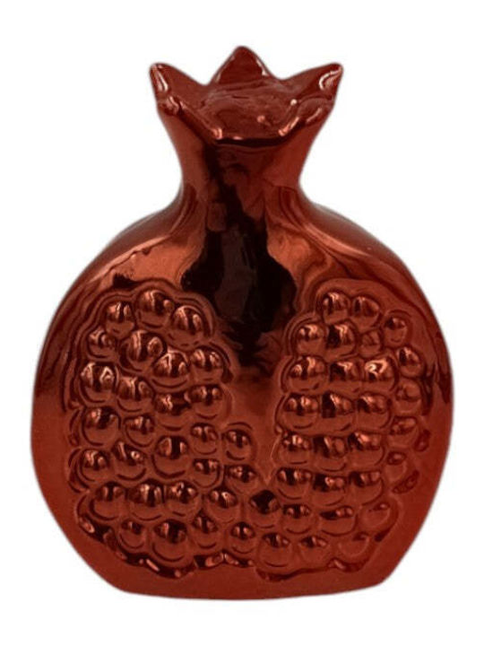 Christmas Decorative Half Pomegranate Porcelain 8.5x7cm 3 Silver Colours