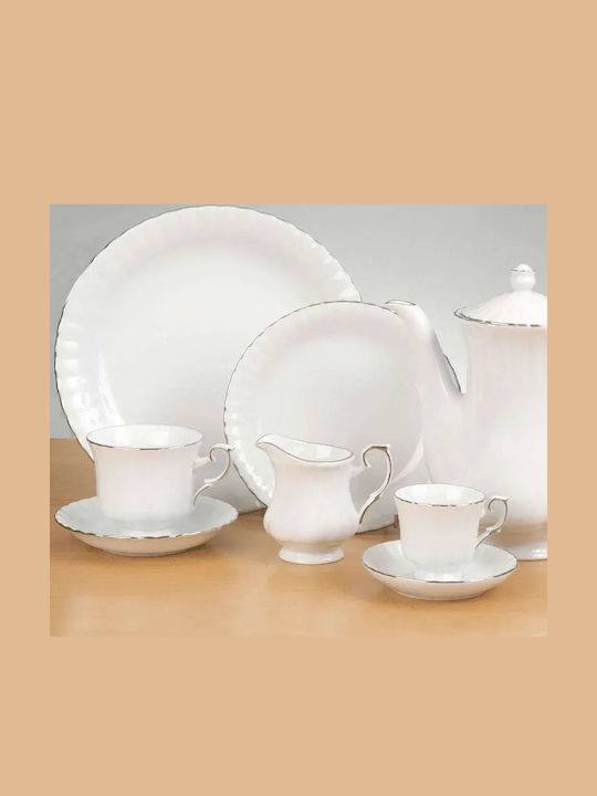 Cryspo Trio Ivona Platin Porcelain Dinnerware Set 40pcs