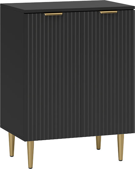 Μπουφές από Ξύλο & Μέταλλο Μαύρος 60x40x80cm Μπουφές από Ξύλο & Μέταλλο Μαύρος 60x40x80cm