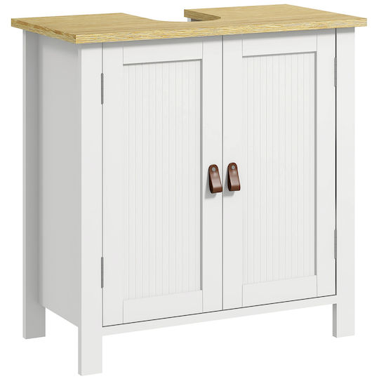 Kleankin Πάγκος χωρίς Νιπτήρα Μ60xΒ30xΥ60cm Λευκό