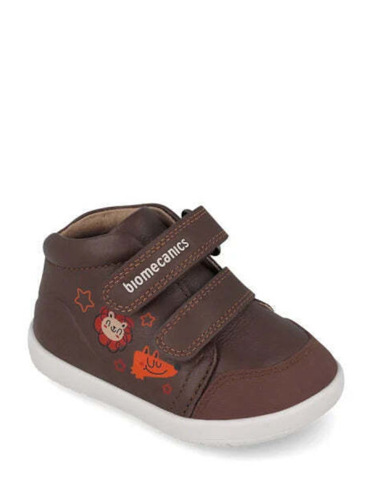 Детски Sneakers High Анатомични с Велкро Кафяви