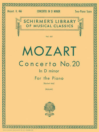 G. Schirmer W A Mozart Concerto No 20 pentru Pian