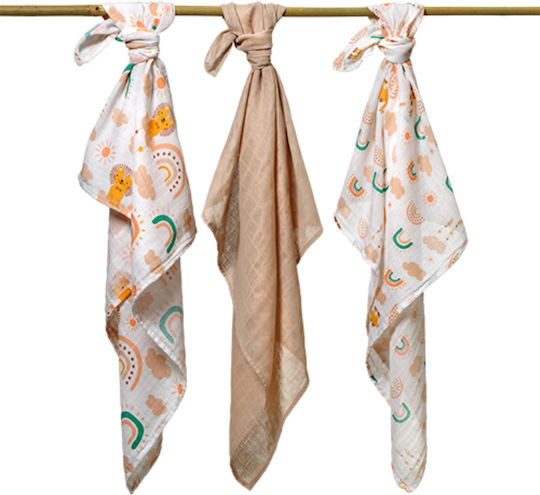 Sleep Aid Moonie 2.0 Cappuccino and Babyono 3 Pieces Muslin