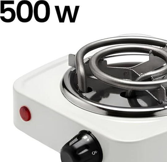 Avizar Преносима електрическа печка 500w нагревателна плоча 14cm компактна бяла