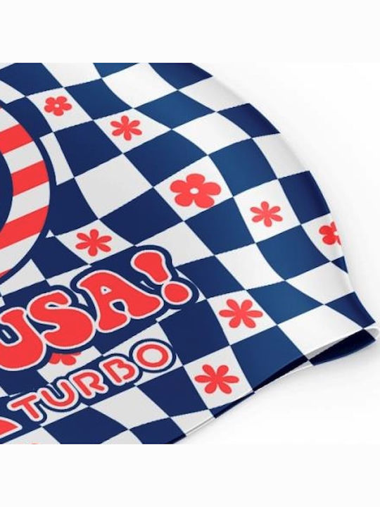 Turbo Silicone Swimming Cap Silicone Turbo Blue Red