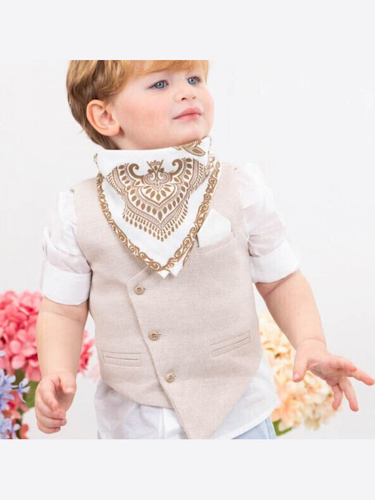 Bambolino Baptism Suit with Vest for Boy Multicolour