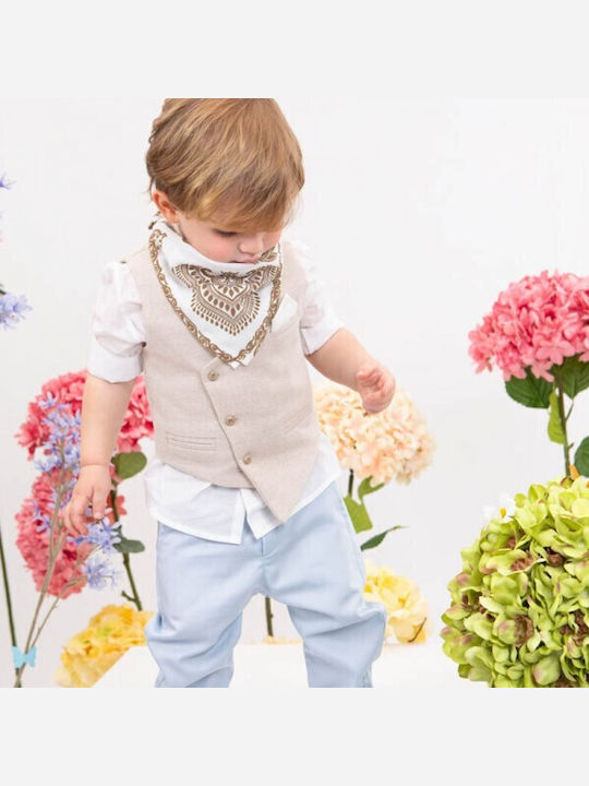 Bambolino Baptism Suit with Vest for Boy Multicolour