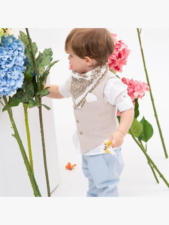 Bambolino Baptism Suit with Vest for Boy Multicolour