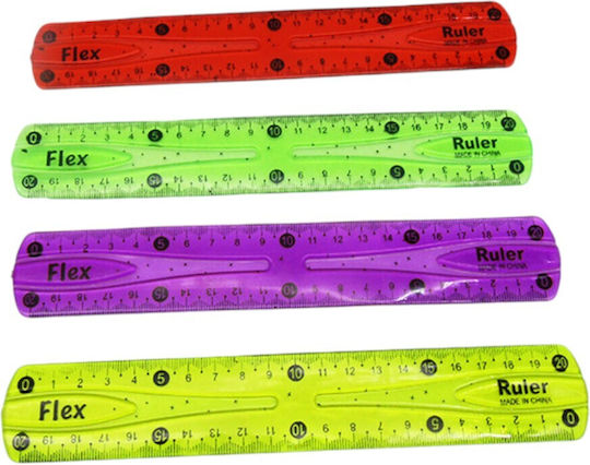 Χάρακας Flex 20εκ 5 Χρώματα 1τμχ