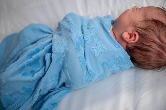 Offer Sleep Pip Crib Bumper Deluxe & Blisssnug Swaddle Blanket Light Blue Grey 2 Pieces