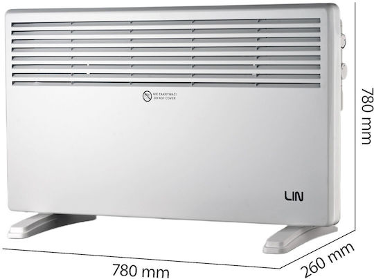 Lin Θερμοπομπός Δαπέδου 2000W Λευκός