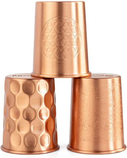 Bodhi Σετ Ποτήρια Νερού Χάλκινα Μπρούτζινο 250ml 2τμχ