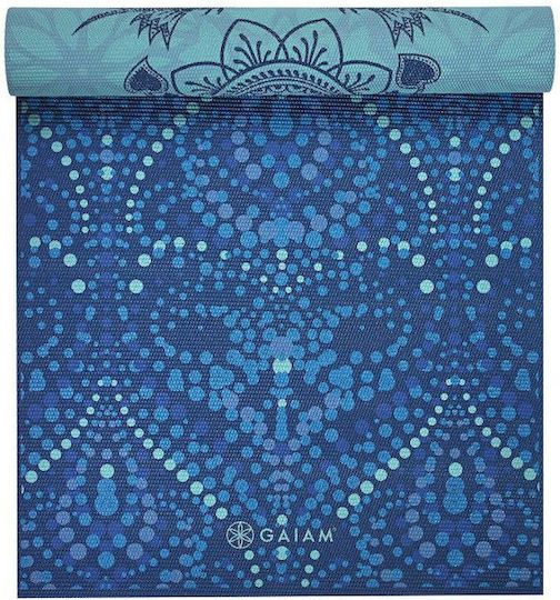 Gaiam Reversible Mystic Sky Yoga Mat Exercise Mat Blue (173x61x0.6cm)