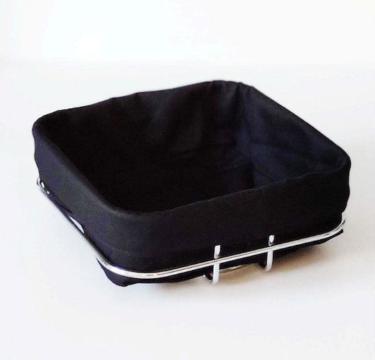 Metallic Brown Bread Basket 21x21x8.5cm