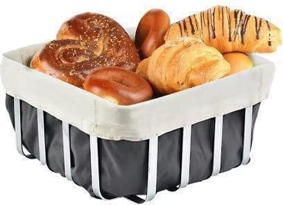 Metallic Brown Bread Basket 21x21x8.5cm