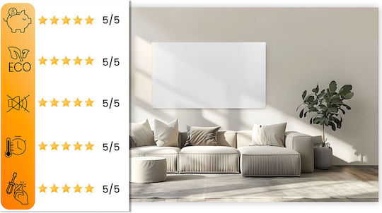 Berdsen Infrarot-Heizpaneele Wand 960W Weiß 120x80cm