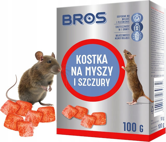 Bros Миши отрова на кубчета 0.1kg Bros Миши отрова на кубчета 0.1kg