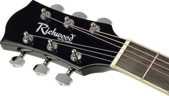 Richwood Series Acoustic Guitar for Left-Handed Players Black