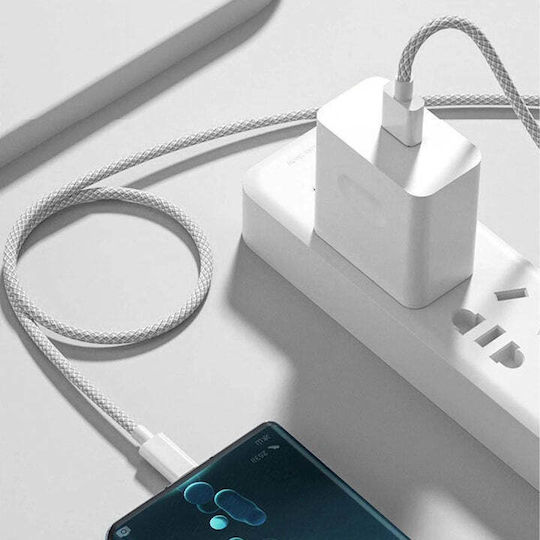 USB Typ-C Kabel Männlich - USB-C Weiß 1m TEL0003