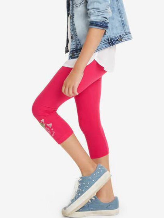 Kids Legging Capri Pink Cross