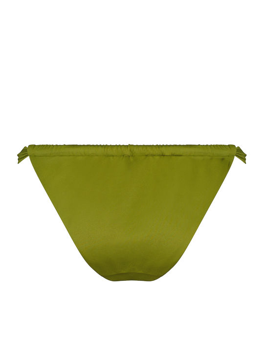 Bikinihosen Slip Hohe Taille mit Schnürung Palm