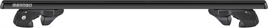 Menabo Autodachträger Aluminium für Toyota RAV 4 / Corolla Verso / Avensis Volvo V40 Volkswagen Touareg / Jetta / Bora / Polo / Golf / T-Kreuz Audi A4 Chevrolet Venture 5D 2007 für Autos mit werkseitigen Dachträgern mit Dachträgerfüßen Schwarz