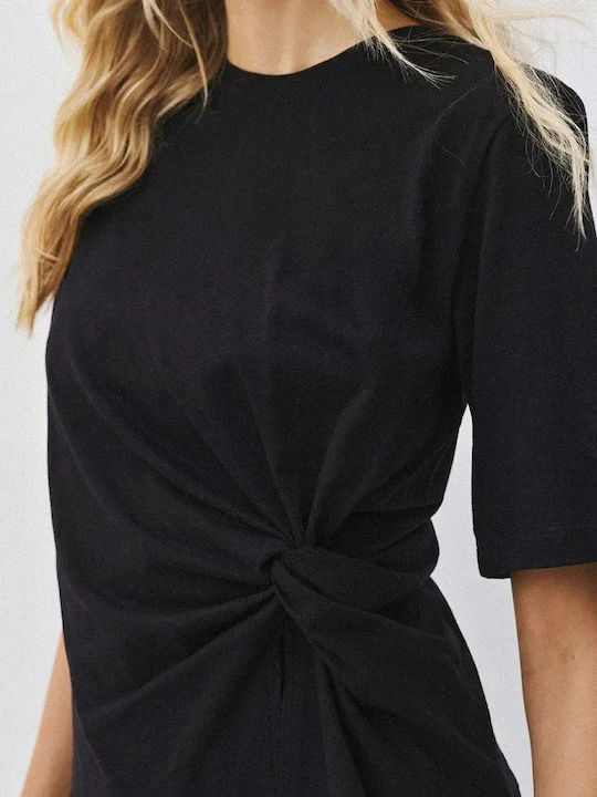 Women's Short Sleeve Blouse Black