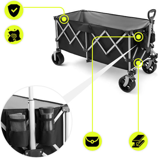 Kippwagen Zusammenklappbar Anhänger Gartenkarren Metallisch 250lt